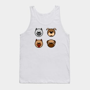 Big Face Costume Dogs Tank Top